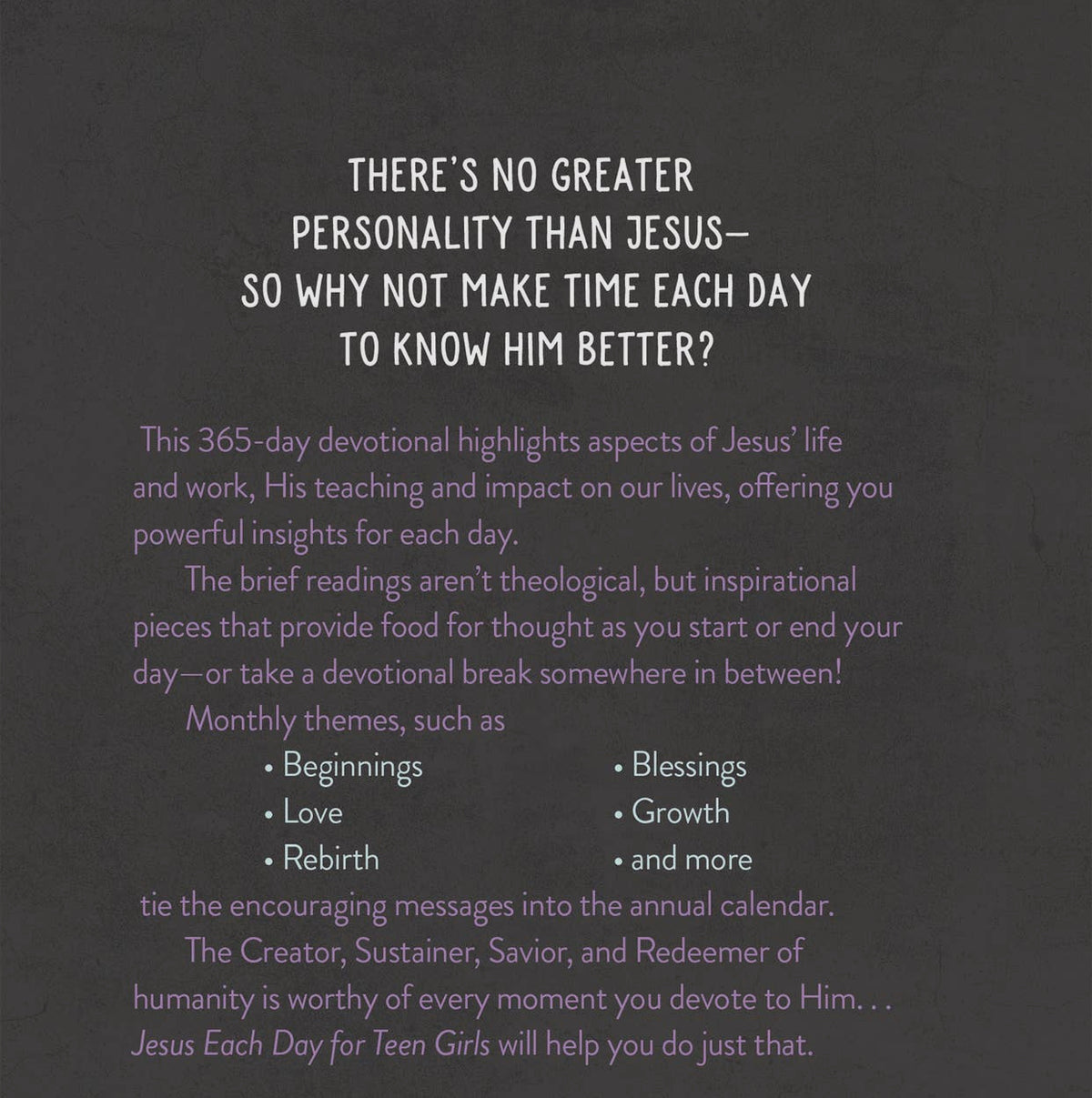 Jesus Each Day for Teen Girls