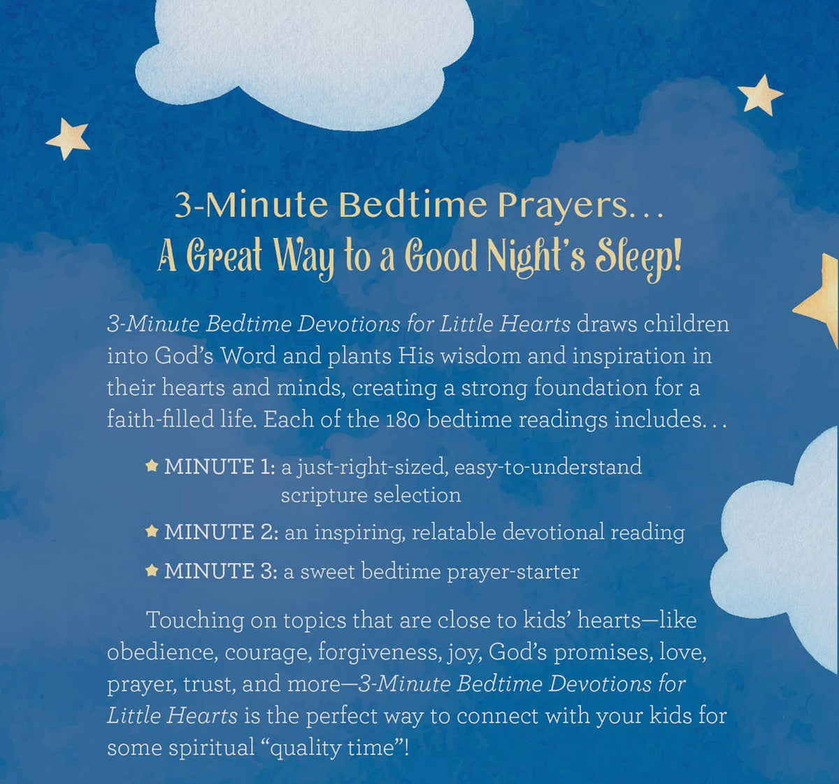 3-Minute Bedtime Devotions for Little Hearts