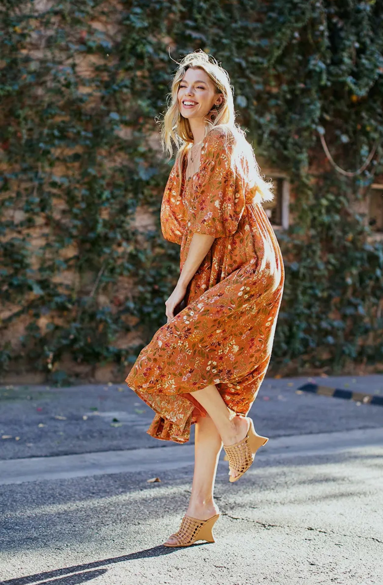 Fall Floral A-Line Dress Fall Floral A-Line Dress