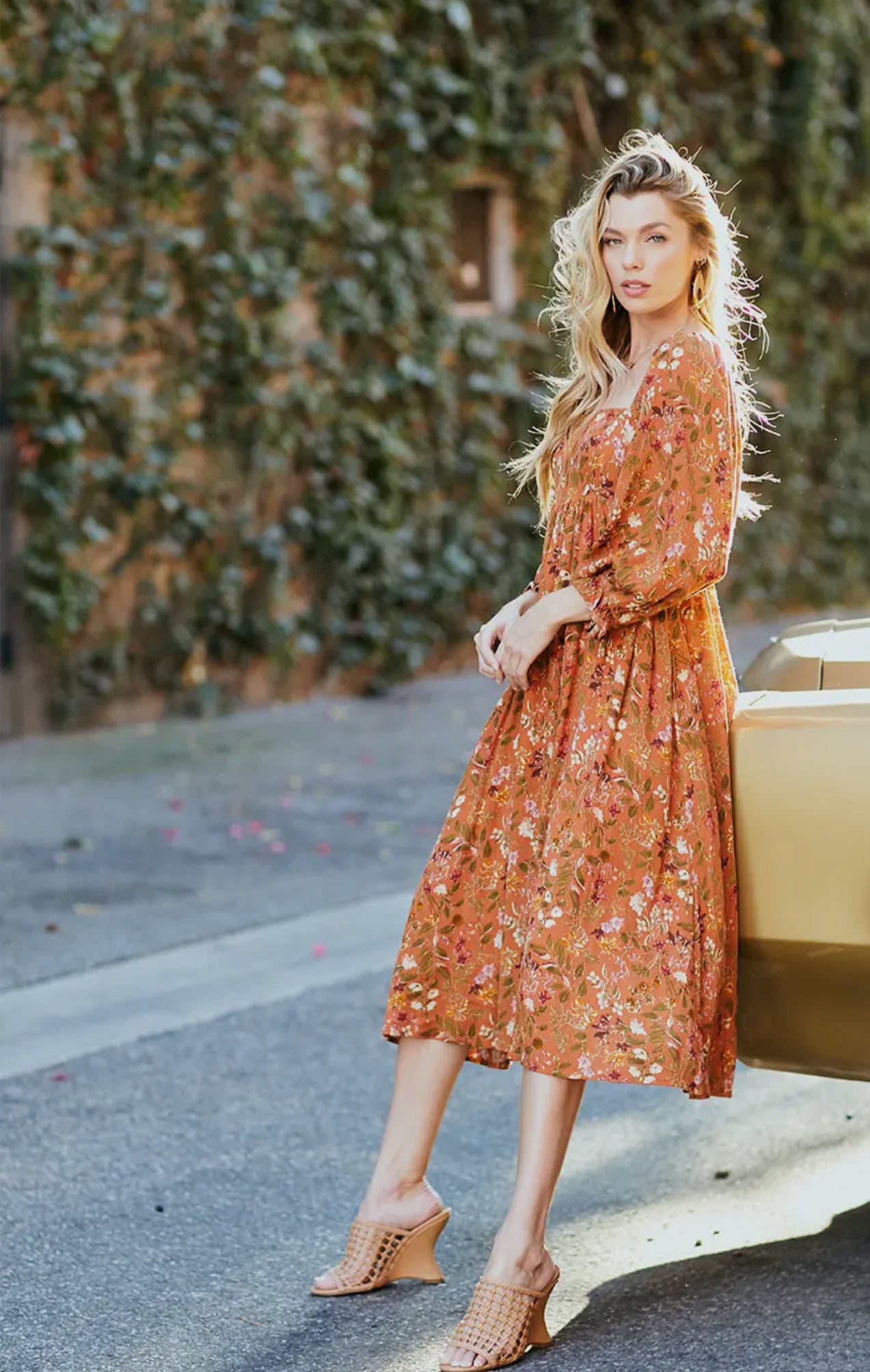 Fall Floral A-Line Dress Fall Floral A-Line Dress