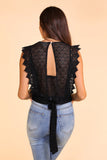 Crochet Lace Crop with Tie Back