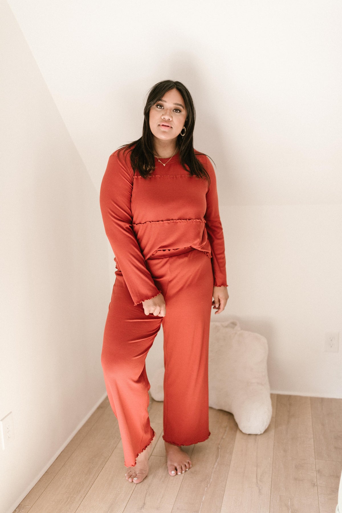 Ruffly Rust Top