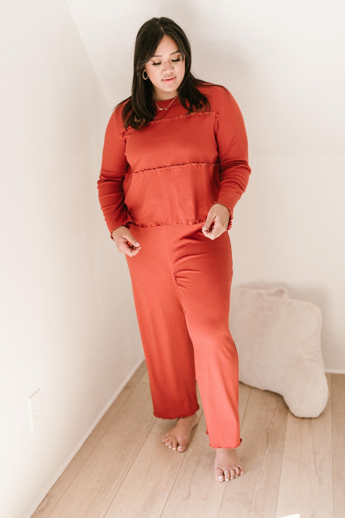 Ruffly Rust Top