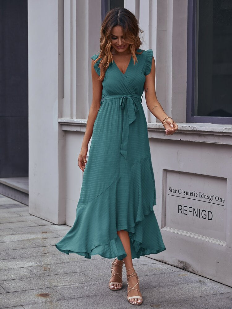 Green Ruffle Dress