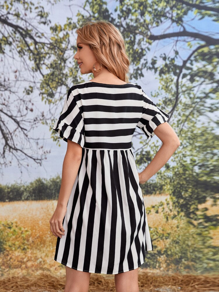 Striped Flare Dress