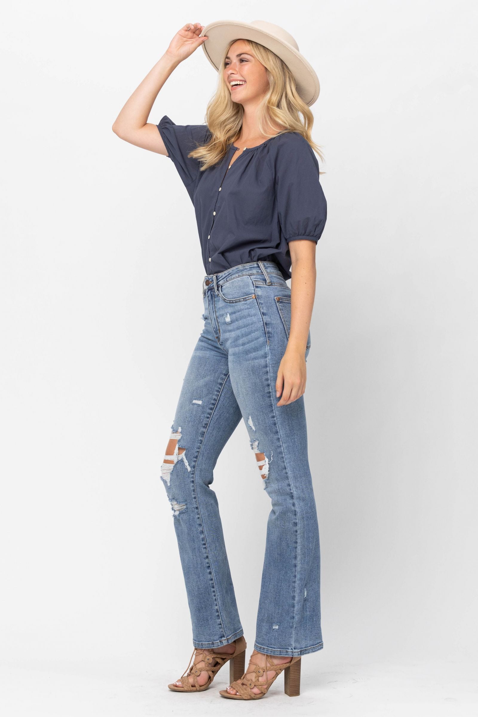 Buy Space Blue Stone Washed Jeans Online in India -Beyoung